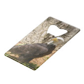 Open voor Amerikaanse flesfles met Bald Eagle Creditkaart Flessenopener (Achterkant Gekanteld)