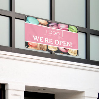 Open voor Bedrijven | Macaron French Patisserie Pi Spandoek