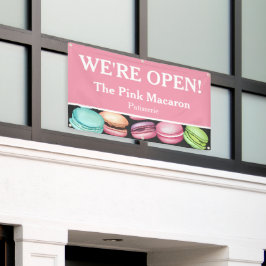 Open voor Bedrijven | Macaron French Patisserie Pi Spandoek