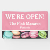 Open voor Bedrijven | Macaron French Patisserie Pi Spandoek (Horizontaal)