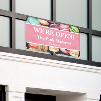 Open voor Bedrijven | Macaron French Patisserie Pi Spandoek