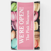Open voor Bedrijven | Macaron French Patisserie Pi Spandoek (Verticaal)
