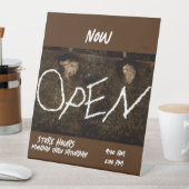 Open voor bedrijven reclamebord met voetstuk (Insitu)