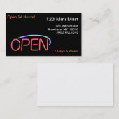 Open voor bedrijven visitekaartje (Voorkant / Achterkant)