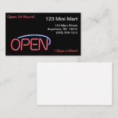 Open voor bedrijven visitekaartje (Voorkant / Achterkant)