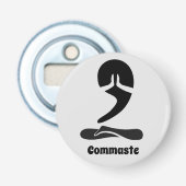 Open voor Commaste Button Fles Flesopener (Voorkant)