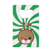 Open voor een rendierfles Kawaii Creditkaart Flessenopener (Voorkant)