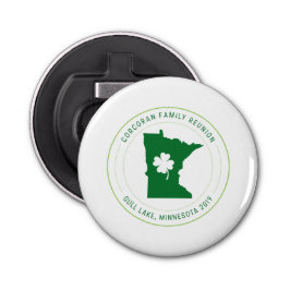 Open voor fles met magneetrugleuning button flesopener