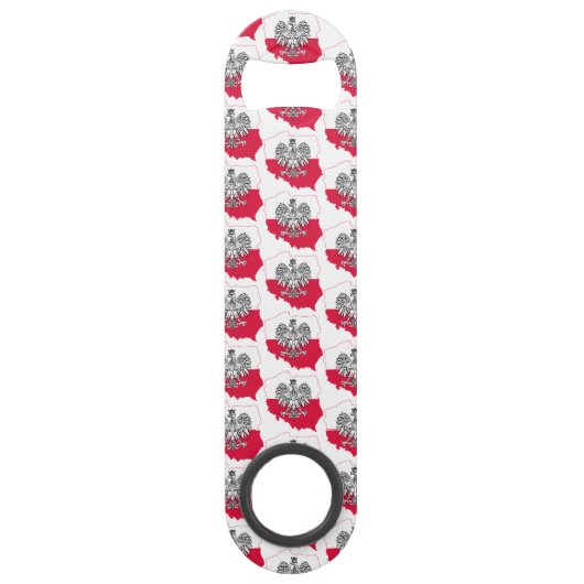 Open voor flesfles met Poolse plattegrond Speed Flessenopener (Achterkant)