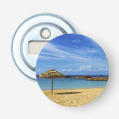 Open voor flesje Magnetic Hawaii Beach Button Flesopener (Voorkant)