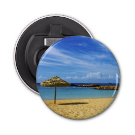 Open voor flesje Magnetic Hawaii Beach Button Flesopener