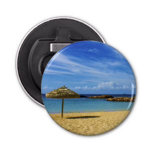 Open voor flesje Magnetic Hawaii Beach Button Flesopener