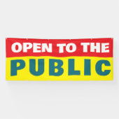 Open voor het publiek evenement  spandoek (Horizontaal)