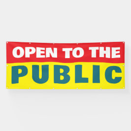 Open voor het publiek evenement spandoek