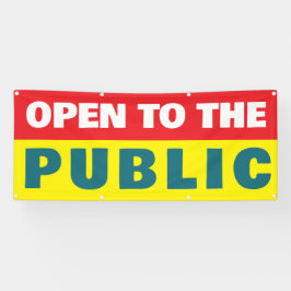 Open voor het publiek evenement spandoek