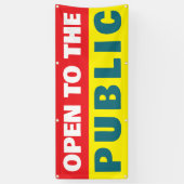 Open voor het publiek evenement spandoek (Verticaal)