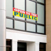 Open voor het publiek Evenement  Spandoek (Buitenkant Gebouw)
