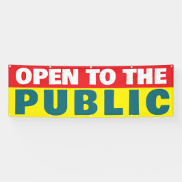Open voor het publiek Evenement Spandoek