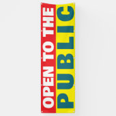 Open voor het publiek Evenement  Spandoek (Verticaal)