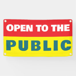 Open voor het publiek evenement spandoek