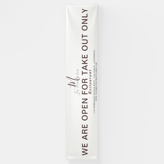 OPEN VOOR HET UITNEMEN VAN MONOGRAM SCRIPT RESTAUR SPANDOEK (Verticaal)