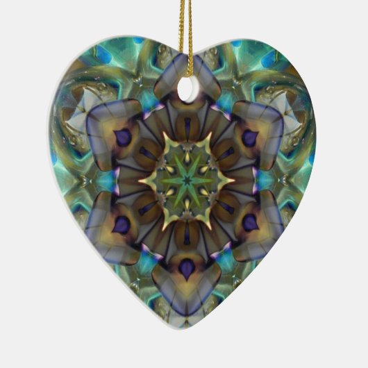 Open voor Love Heart Keramisch Ornament (Rechts)