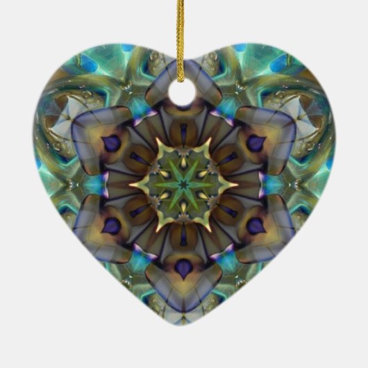 Open voor Love Heart Keramisch Ornament (Achterkant)