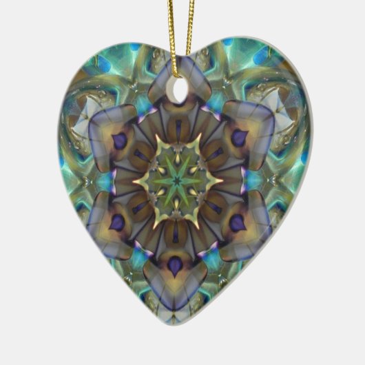 Open voor Love Heart Keramisch Ornament (Links)