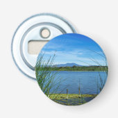 Open voor magnetic Blue Lake Bottle Button Flesopener (Voorkant)