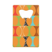 Open voor middeleeuwse moderne Oranje patroonflaco Creditkaart Flessenopener (Voorkant)