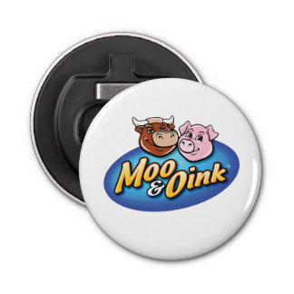 Open voor Moo- en Oink-flesje Button Flesopener
