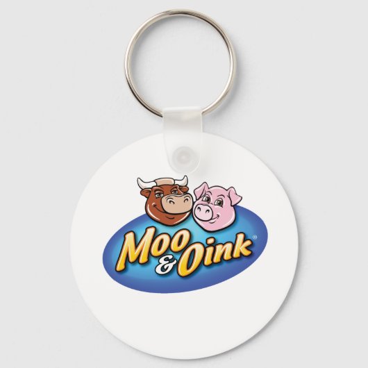 Open voor Moo- en Oink-flesje Sleutelhanger (Voorkant)