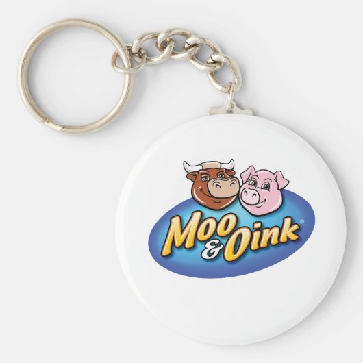 Open voor Moo- en Oink-flesje Sleutelhanger (Voorkant)