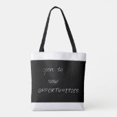 Open voor nieuwe kansen Canvas tas (Achterkant)