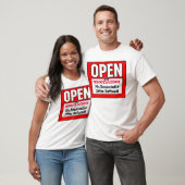 OPEN voor onderhandelingen T-shirt (Unisex)