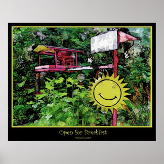Open voor ontbijt poster