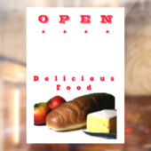 Open voor Poster voor bedrijfskammen: 52 x 72 inch Raamsticker (Vel 2)