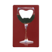 Open voor rode wijnfles creditkaart flessenopener (Voorkant)