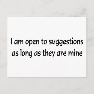 Open voor suggesties briefkaart