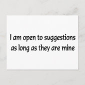 Open voor suggesties briefkaart (Voorkant)