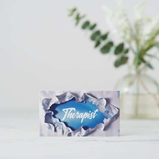 Open voor Therapeut Visitekaartje (Staand voorkant)