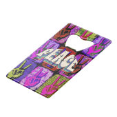 Open voor vredesflesje creditkaart flessenopener (Achterkant Gekanteld)