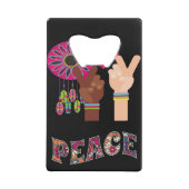 Open voor vredesflesje creditkaart flessenopener (Voorkant)