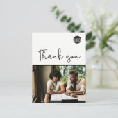 Open voor zakelijk gebruik Uw Logo Dank u Briefkaart (Staand voorkant)