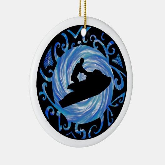 OPEN WATER JETSKIËN KERAMISCH ORNAMENT (Rechts)