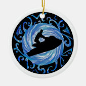 OPEN WATER JETSKIËN KERAMISCH ORNAMENT (Voorkant)