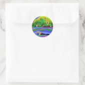 Open Water Solo Ronde Sticker (Tas)