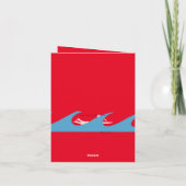 Open water Zwemmen Kerstmis Kaart (Achterkant)