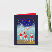 Open water Zwemmen Kerstmis Kaart (Voorkant)