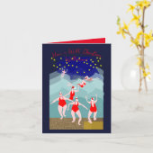 Open water Zwemmen Kerstmis Kaart (Gele Bloem)